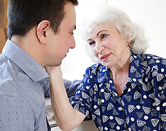 Horny Grandma Gets Her Hairy Pussy Fucked By Her Toyboy