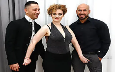 Big Breasted Merce Fucking Two Guys At Once