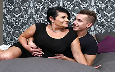 Chubby Housewife Playing With Her Toy Boy