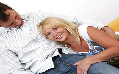 Horny Blonde Milf Fucking And Sucking