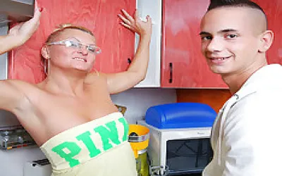 Horny Housewife Fucking In Her Kitchen