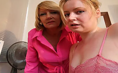 Horny Old And Young Lesbian Couple From The Uk Get Wet