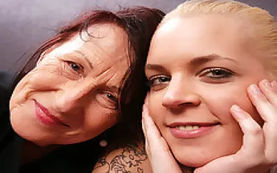 Hot Babe Getting Seduced By A Naughty Mature Lesbian