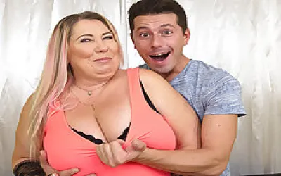 Huge Breasted Mature Lady Doing Her Toy Boy