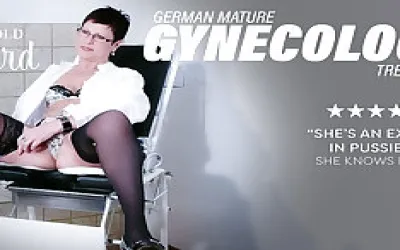 Irmgard Is A German Cougar Gynecologist Who Takes Her Expertise On Herself To Get An Orgasm