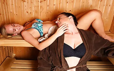 It Gets Steamy In The Hottub With These Old And Young Lesbians