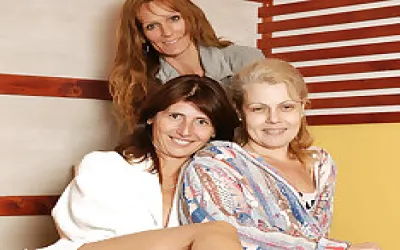 Mature Ladies Relaxing In An All Female Sauna