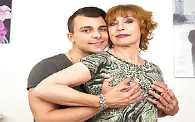 Naught Mature Lady Playing With Her Toy Boy