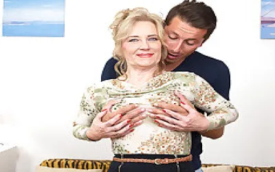 Naughty Mature Lady Fooling Around With Her Toy Boy