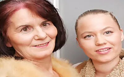 Naughty Mature Lesbian Catches A Hot Young Babe In The Shower