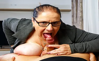 Sucked By Big Breasted Mature Abby Tits In Pov Style