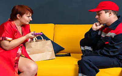 The Delivery Guy Has A Special Package For This Horny Mature Cougar