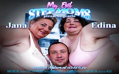 The Evil Stepmoms Edina And Jana Make This Young Guy Please Them In Every Way