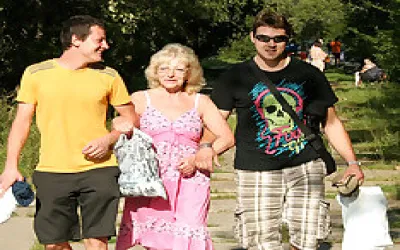 This Naughty Mature Slut Does Two Guys At Once