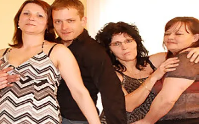 Three Mature Women Sharing One Fucking Dude