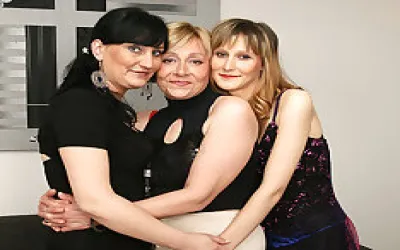 Three Old And Young Lesbians Get It On