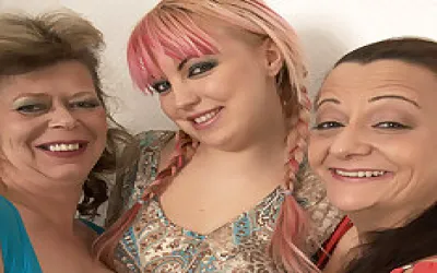 Three Old And Young Lesbians Making Each Other Wet