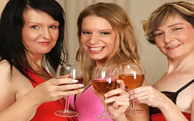 Three Old And Young Lesbians Playing And Peeing