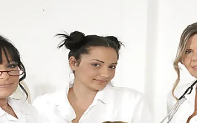 Three Old And Young Nurses Inspect Eachother Deep