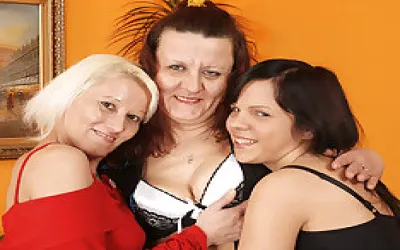 Two Mature Lesbians Share A Hot Babe