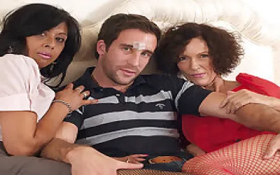 Two Mature Slut Sucking On One Cock